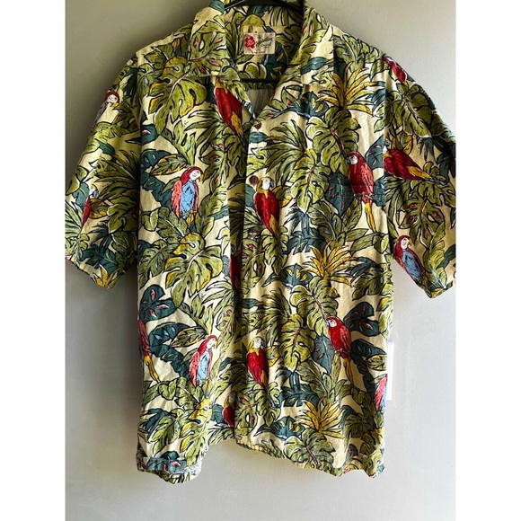 VTG The Hawaiian Original Hilo Hattie Mens Parrot Tropical Shirt XL Parrots - Picture 1 of 6